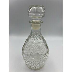 Vintage Crown‎ Royal Liquor Decanter With Stopper Cut Glass Rare  10"X 5"